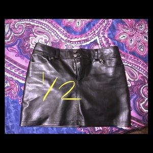 Black Leather Skirt